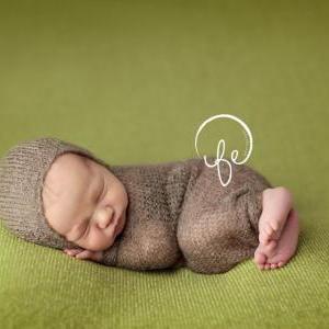 Mohair Wrap Matching Knit Mohair Bonnet Newborn..